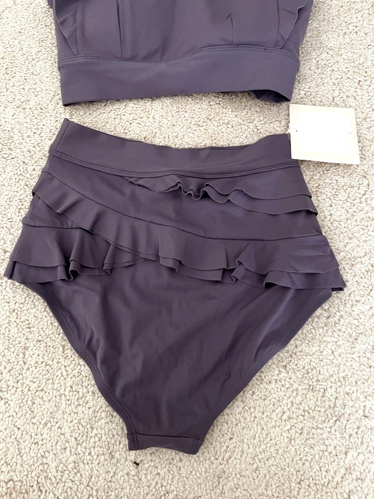 Nwt Visual Mood Serena Ruffled Bikini Set - Lavender Size Xs S — image 6 of 8